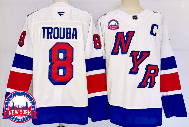 Men New York Rangers #8 Trouba White Fanatics 2025 NHL Jersey style 5